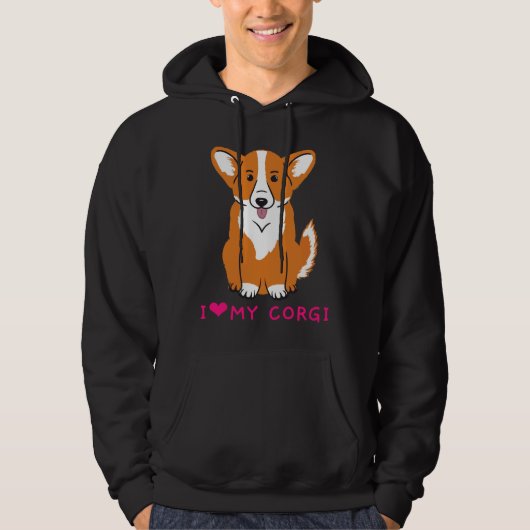 I Love My Corgi 714 パーカ (正面)