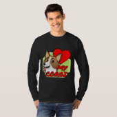 I Love My Corgi Myハート Tシャツ (正面フル)