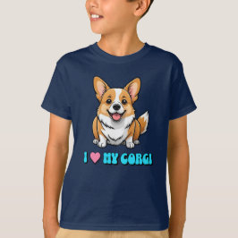 I Love My Corgi Tシャツ