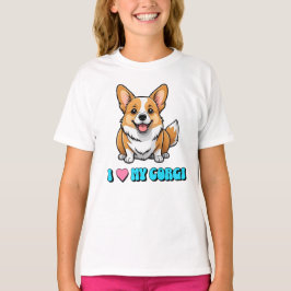 I Love My Corgi Tシャツ