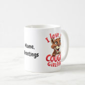 I Love My Cougar Girlfriend Funny & Heartful  コーヒーマグカップ (正面右)