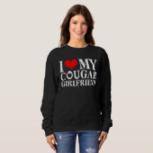 I Love My Cougar Girlfriend I Heart My Cougar Girl スウェットシャツ (正面フル)