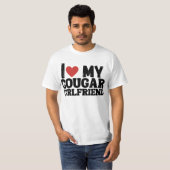 I Love My Cougar Girlfriend I Heart My Cougar Girl Tシャツ (正面フル)