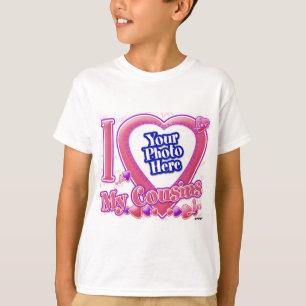 I Love My Cousins pink/purple – 写真 Tシャツ