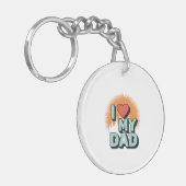 I Love My Dad Keychain – Pocket Gift Idea キーホルダー (正面左)