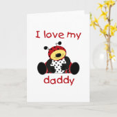 I Love My Daddy (Boy Bug) カード (黄色い花)