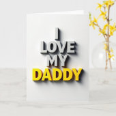 I Love My Daddy Card カード (黄色い花)