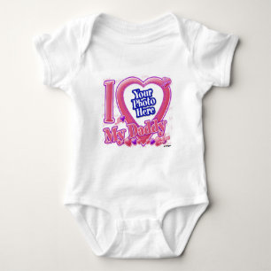 I Love My Daddy pink/purple – 写真 ベビーボディスーツ