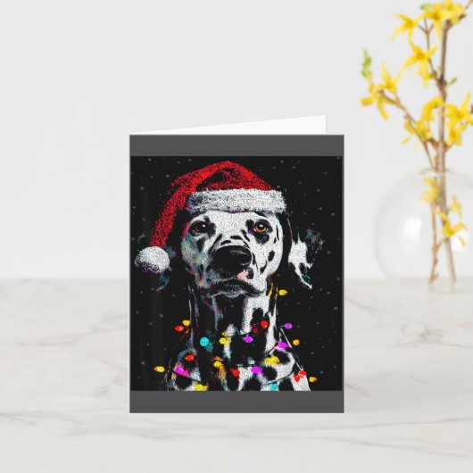 I Love My Dalmatian I Love Christmas  カード (黄色い花)