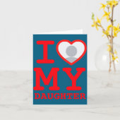 I Love My Daughter Funny Fathers Day  カード (黄色い花)