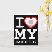 I Love My Daughter Photo Text Parents  カード (黄色い花)