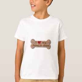 I Love my Dog Breed Biscuit template Tシャツ