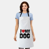 I Love My Dog – Camiseta Perros / Dog Lover Tee エプロン (着用した状態)