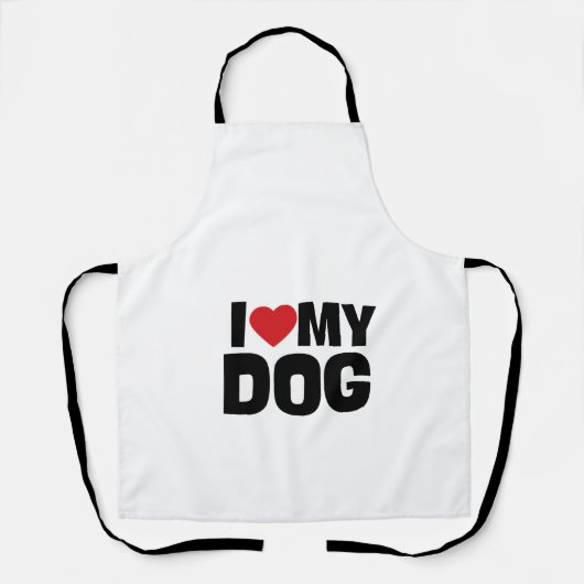 I Love My Dog – Camiseta Perros / Dog Lover Tee エプロン (正面)