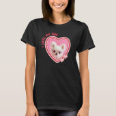 I Love My Dog Custom Photo Black Tシャツ (正面)