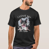 I Love My Dog Custom Photo Pet Cat Personalized  Tシャツ (正面)