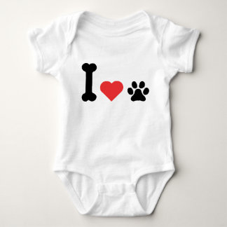I Love My Dog Lover Baby Bodysuit Pet Parent Gift ベビーボディスーツ