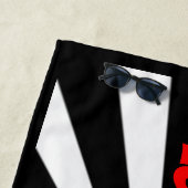 I love my dog mit Herz ビーチタオル (インサイチュ)