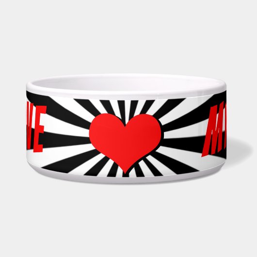 I love my dog mit Herz ボウル (正面)