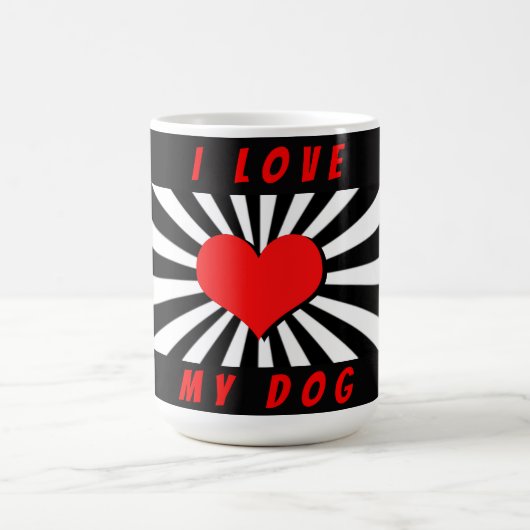 I love my dog mit Herz モーフィングマグカップ (中央)