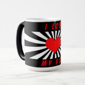 I love my dog mit Herz モーフィングマグカップ (正面左)