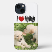 I Love My Dogs photo iPhoneケース (裏面)