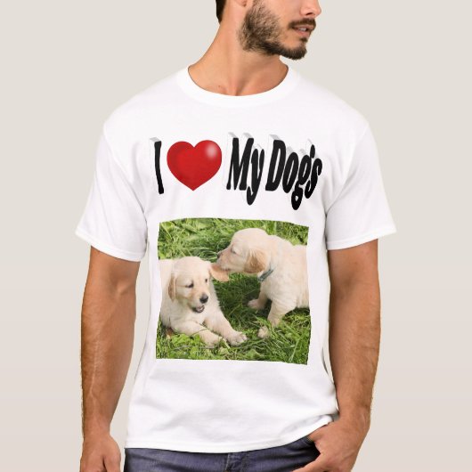 I Love My Dogs photo Tシャツ (正面)