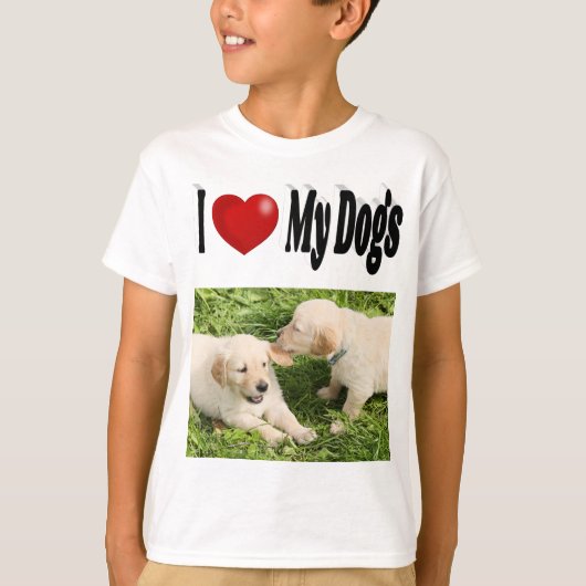 I Love My Dogs photo Tシャツ (正面)