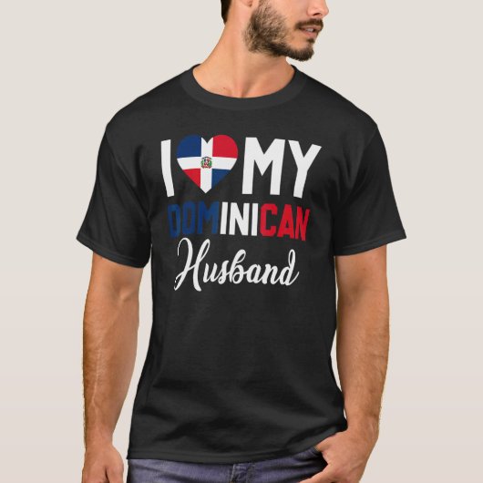 I Love My Dominican Husband Canada Flag  Married C Tシャツ (正面)