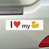 I love my duck バンパーステッカー (車上)