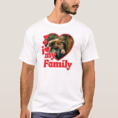 I Love My Family Heart Photo Tシャツ (正面)