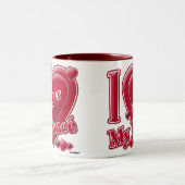 I Love My Fiance Red -ハート ツートーンマグカップ (中央)