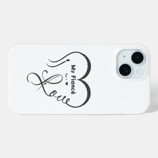 I Love My Fiancé • You = ♥ 🫳🏻💍 Case-Mate iPhoneケース (裏面 (横))