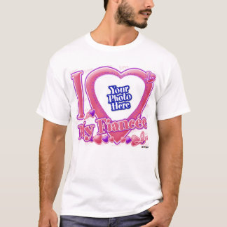 I Love My Fiancee pink/purple – 写真 Tシャツ