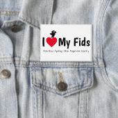 I Love My Fids Feathered Kids Parrot 缶バッジ (インサイチュ)