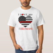I Love My Fireman - Fire fighter Women's T-Shirt Tシャツ (正面)
