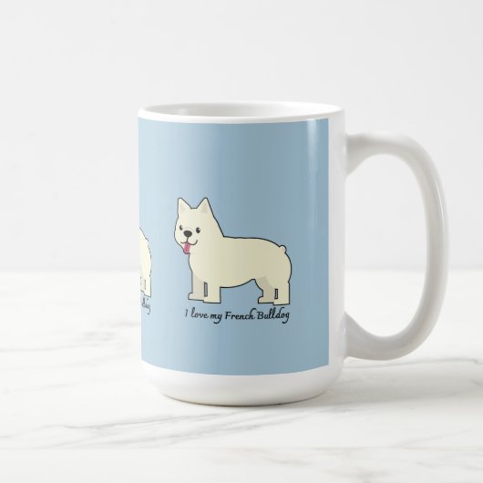 I love my French Bulldog コーヒーマグカップ (右)