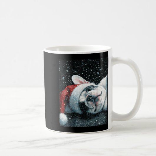 I Love My French Bulldog Christmas Cute  コーヒーマグカップ (右)