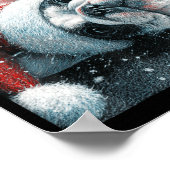 I Love My French Bulldog Christmas Cute ポスター (角)