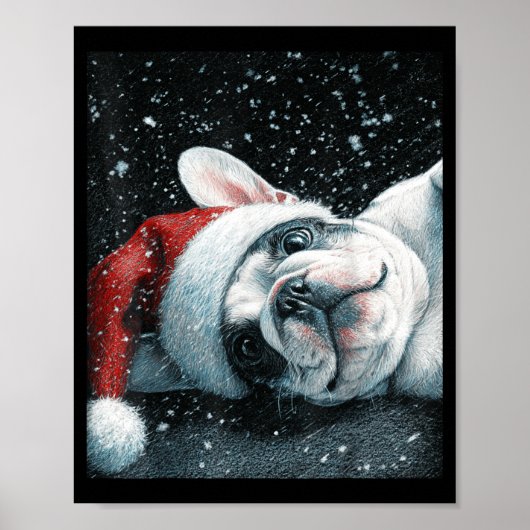 I Love My French Bulldog Christmas Cute ポスター (正面)