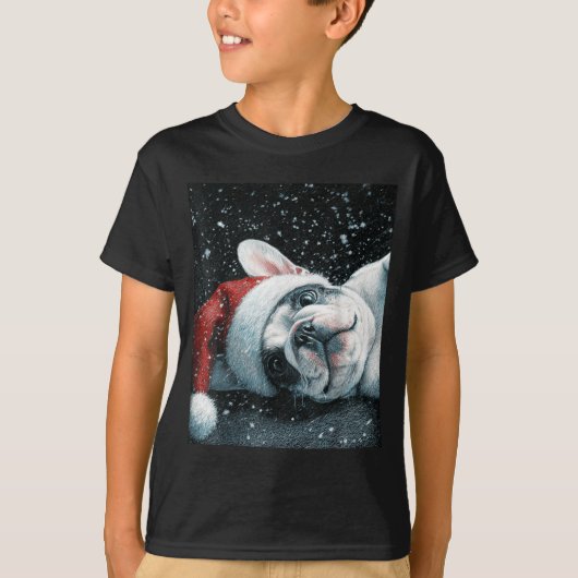 I Love My French Bulldog Christmas Cute Tシャツ (正面)