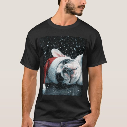 I Love My French Bulldog Christmas Cute  Tシャツ (正面)