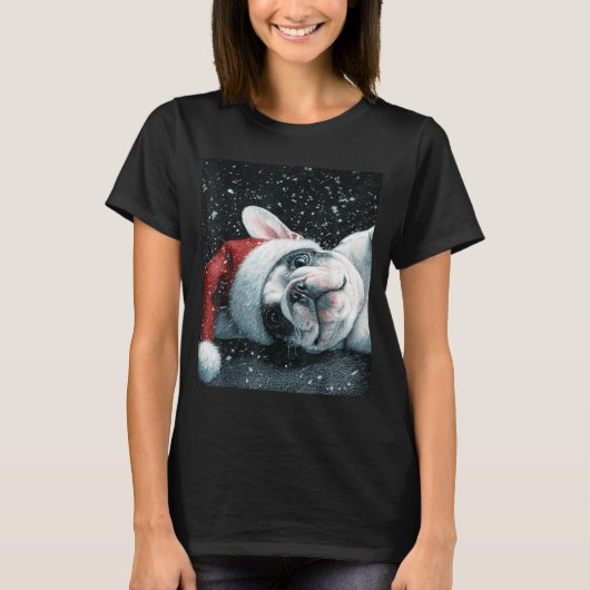 I Love My French Bulldog Christmas Cute  Tシャツ (正面)