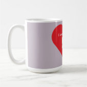 I love my Frenchie, Lavender コーヒーマグカップ (左)