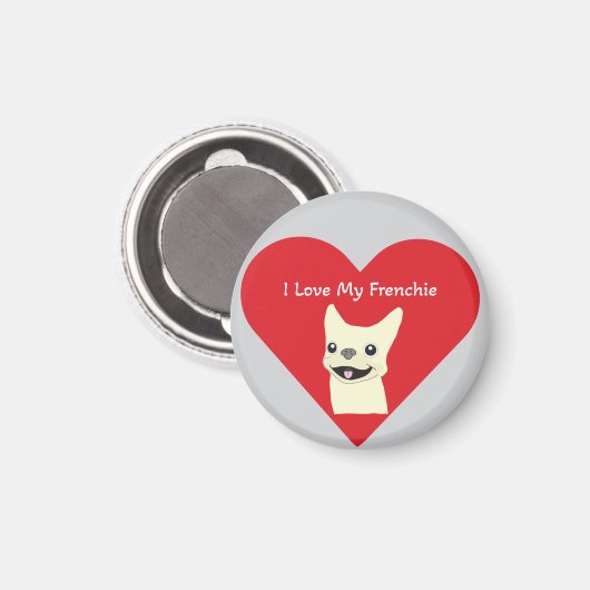 I love my Frenchie, Lavender マグネット (正面/裏面)