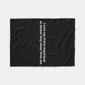 I Love My Fruity Boyfriend Funny Girlfriend Humor  フリースブランケット (正面(横))