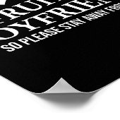 I Love My Fruity Boyfriend Funny Girlfriend Humor  ポスター (角)