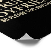 I Love My Fruity Boyfriend Funny Girlfriend Humor  ポスター (角)