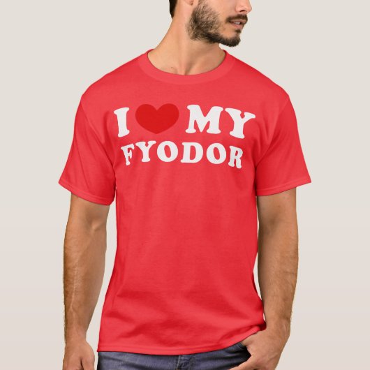 I Love My Fyodor I Heart My Fyodor girl Tシャツ (正面)
