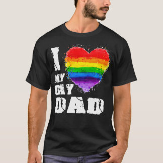 I Love My Gay dad LGB Gift Tシャツ